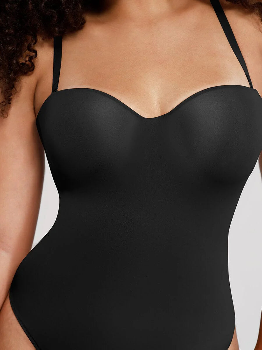 Underwire Thong Bodysuit with Removable Straps – Waist & Abdomen Shaping