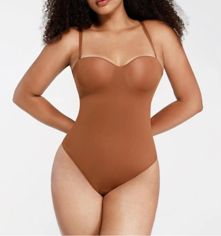 Underwire Thong Bodysuit with Removable Straps – Waist & Abdomen Shaping