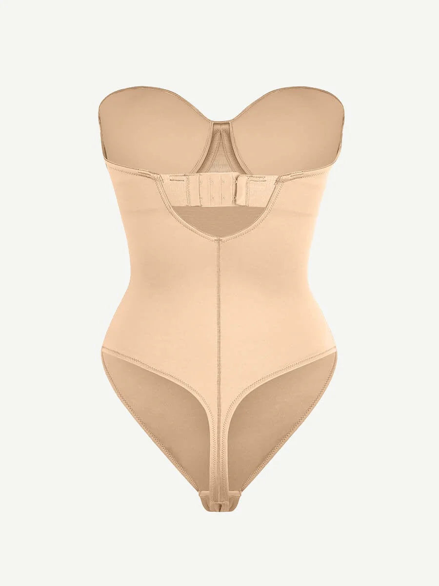 Underwire Thong Bodysuit with Removable Straps – Waist & Abdomen Shaping