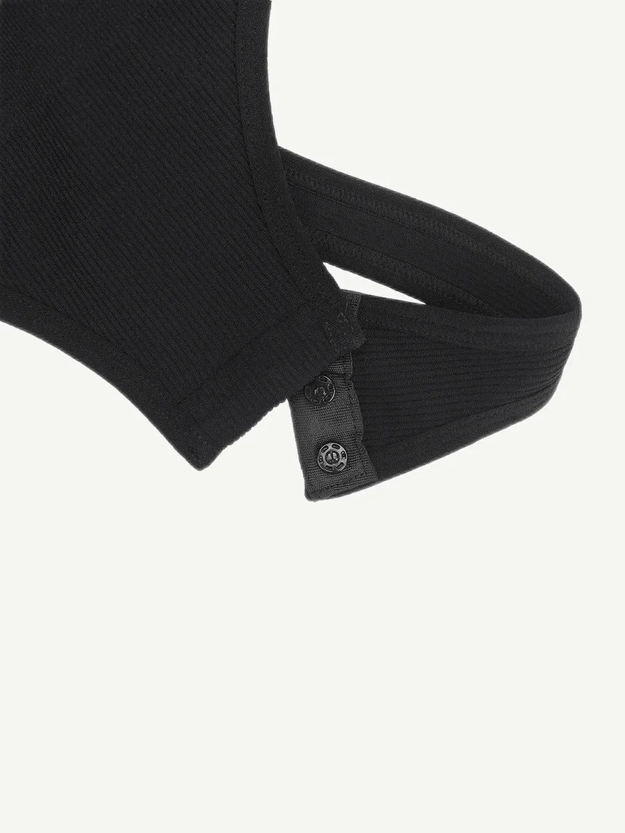 V-Neck Seamless Sculpting Bodysuit – Long Sleeve & Waist Control
